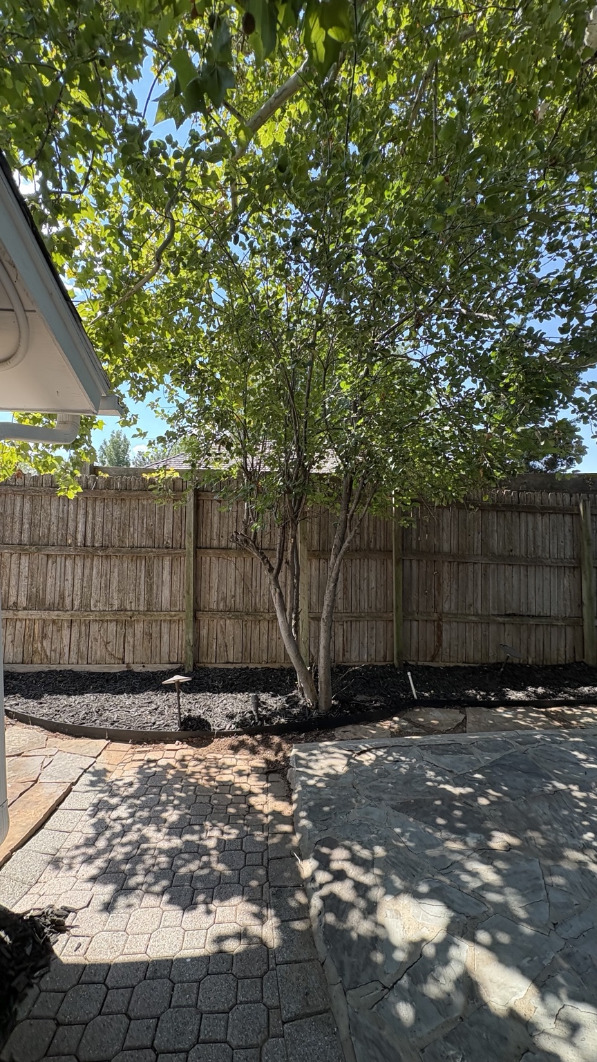 Completed planting bed