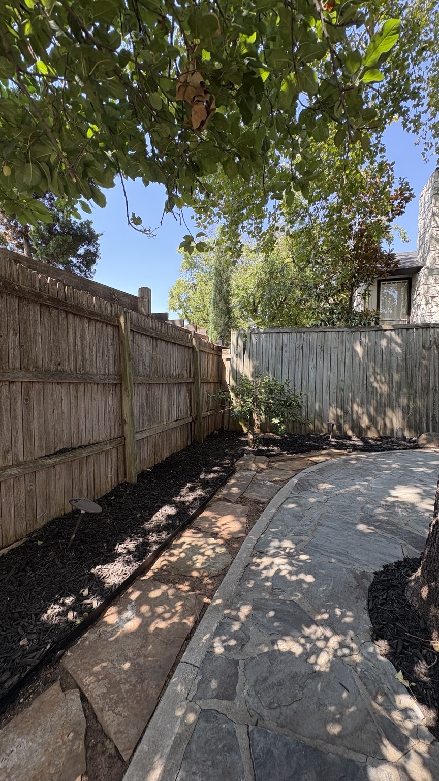 Completed backyard walkway