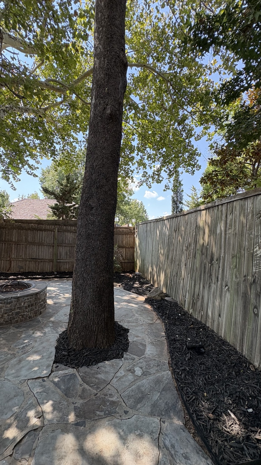 Completed flagstone patio