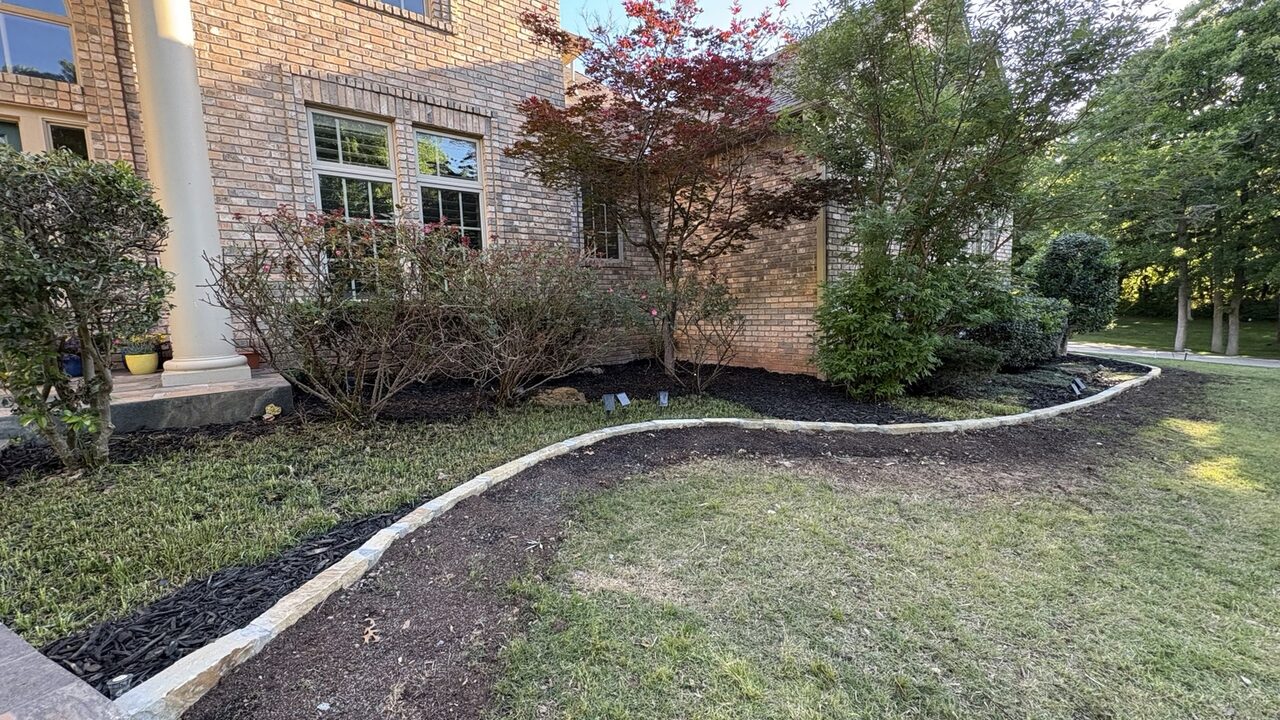 Clean-cut residential lawn
