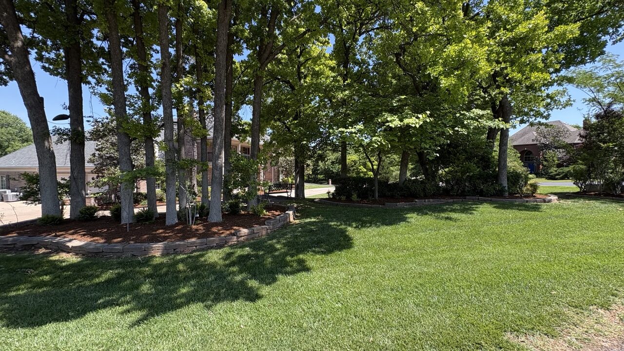 Freshly finished lawn