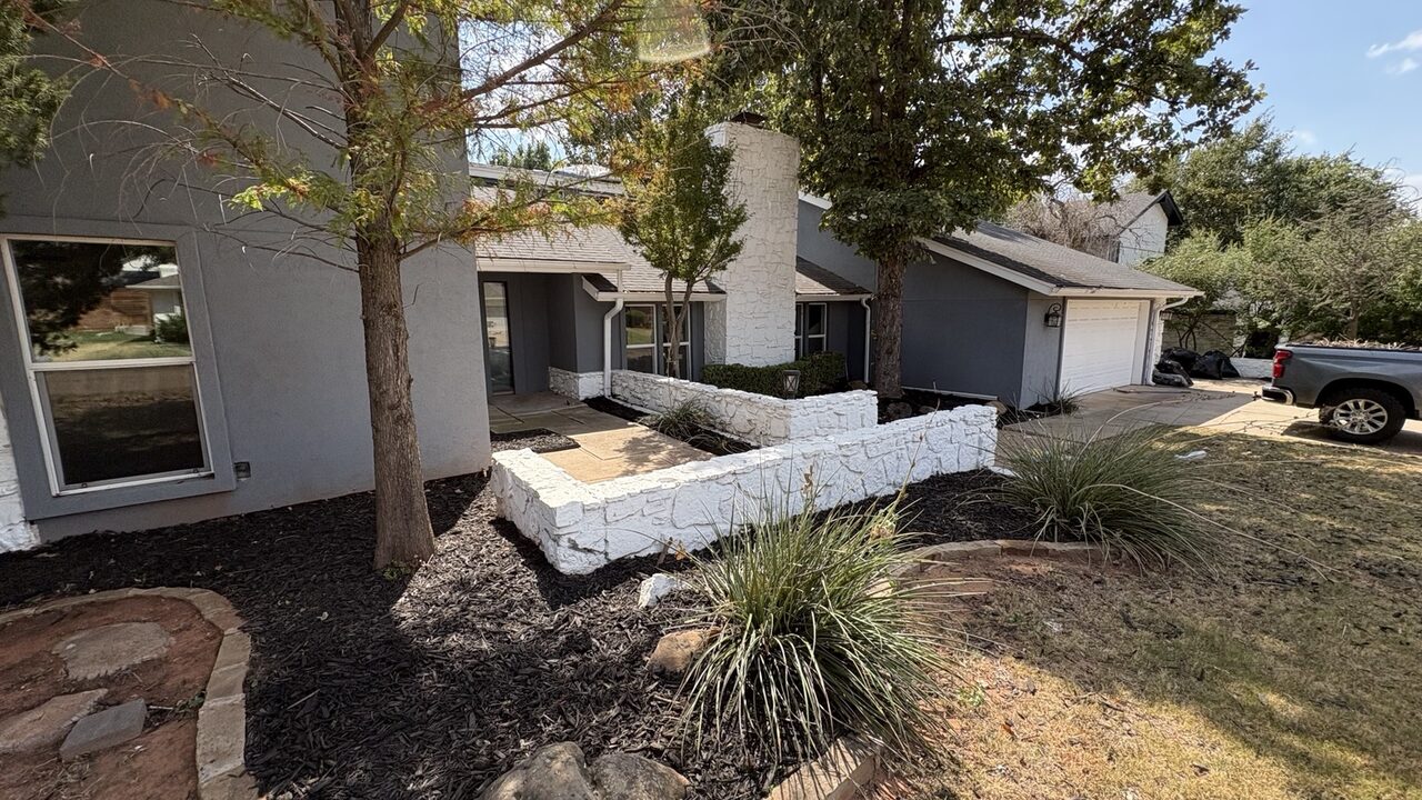 Completed lawn work